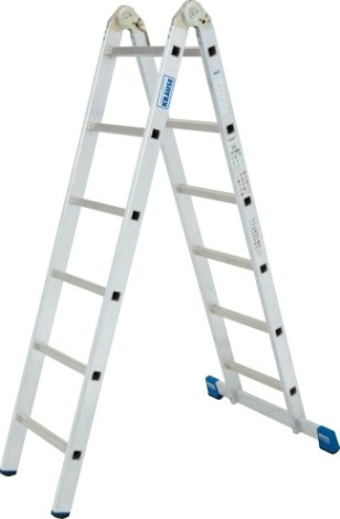 Лестница-трансформер KRAUSE STABILO 2х3+2х6 шарнирная, комбинированная [133922]