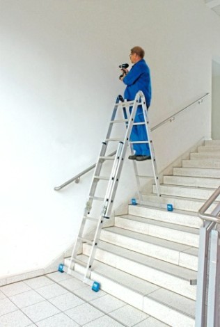 Лестница-трансформер KRAUSE STABILO 2х3+2х6 шарнирная, комбинированная [133922]