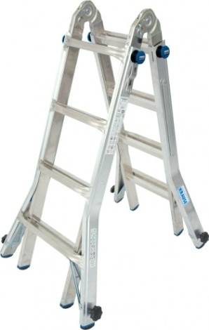 Лестница-трансформер KRAUSE STABILO 4х4 шарнирная, телескопическая, 4 удлинителя [133977]