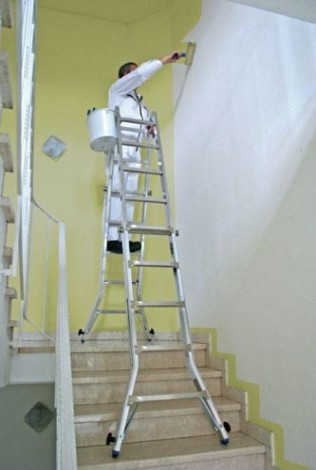 Лестница-трансформер KRAUSE STABILO 4х5 шарнирная, телескопическая, 4 удлинителя [133984]