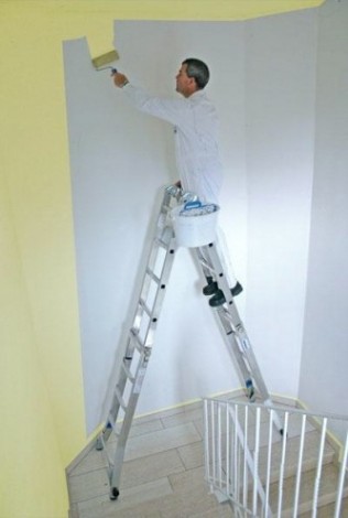 Лестница-трансформер KRAUSE STABILO 4х5 шарнирная, телескопическая, 4 удлинителя [133984]