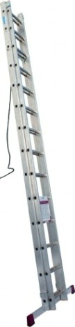 Лестница выдвижная двухсекционная KRAUSE CORDA 2х14 с тросом [030511]