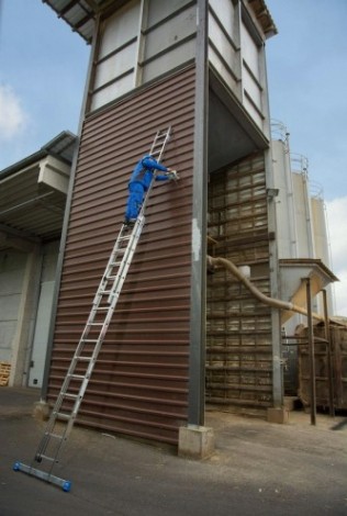 Лестница выдвижная двухсекционная KRAUSE STABILO 2х15 с тросом [133847]