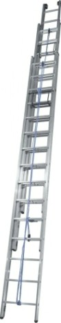 Лестница выдвижная трехсекционная АЛЮМЕТ 3313 3х13 с тросом [3315]