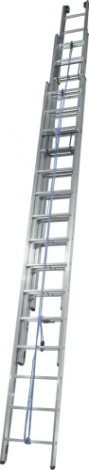 Лестница выдвижная трехсекционная АЛЮМЕТ 3314 3х14 с тросом [SR3 3314]