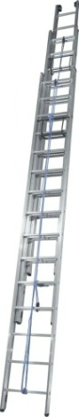 Лестница выдвижная трехсекционная АЛЮМЕТ 3320 3х20 с тросом [3320]