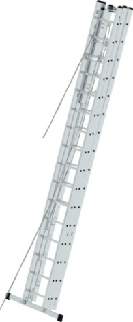 Лестница выдвижная трехсекционная KRAUSE STABILO 3х16 с тросом [800763]