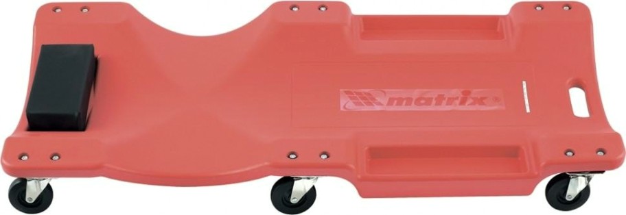 Лежак ремонтный MATRIX 1000х475х128 мм на 6-ти колесах, пластиковый [567485]