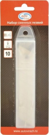 Лезвие для ножа Autovirazh AV-0625 ширина 25 мм, упаковка 10 шт Лезвие для ножа Autovirazh AV-0625 ширина 25 мм, упаковка 10 шт