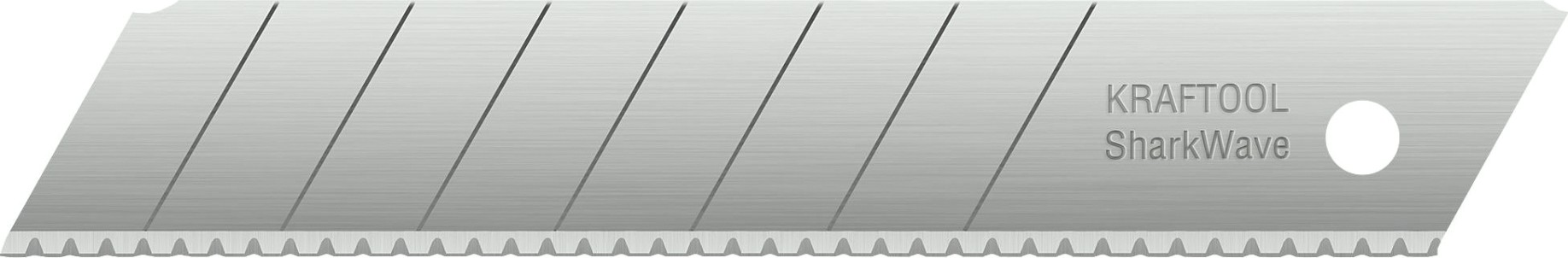 Лезвие для ножа KRAFTOOL Shark Wave 18 мм серрейторное, 5 шт. [09604-18-S5]