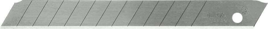 Лезвие для ножа Olfa OL-AB-50B сегментированные, 9х80х0,38мм, 13 сегментов, 50 шт Лезвие для ножа Olfa OL-AB-50B сегментированные, 9х80х0,38мм, 13 сегментов, 50 шт