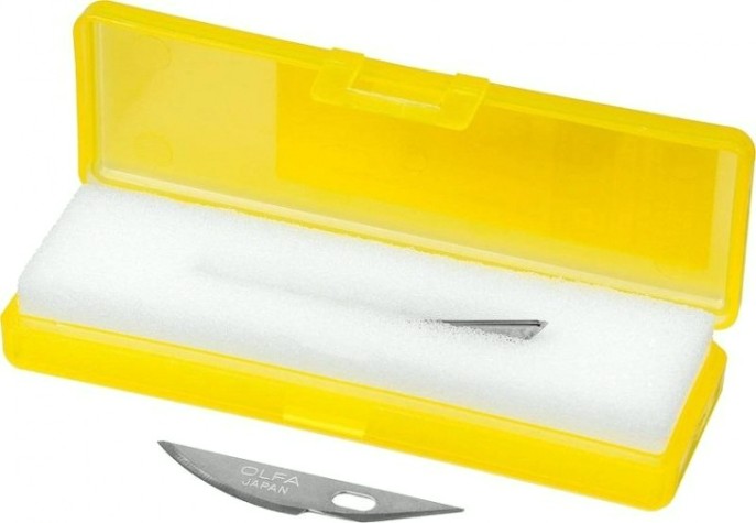 Лезвие для ножа Olfa OL-KB4-R/5 закругленное, 6(8)х38х0,45 мм, 5 шт