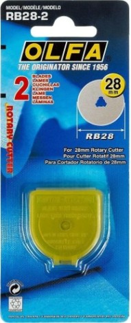 Лезвие для ножа Olfa OL-RB28-2 специальное, круговое, 28 мм, 2 шт