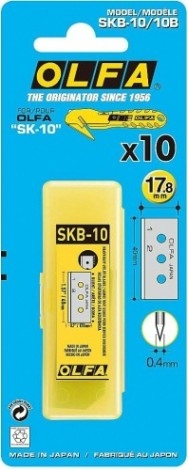 Лезвие для ножа Olfa OL-SKB-10/10B специальное, для SK-10, 17,8 мм / 10 шт