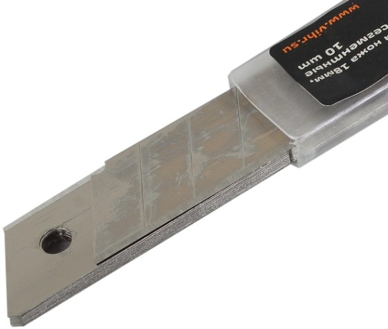 Лезвие для ножа ВИХРЬ 18мм., 10 шт., [73/10/10/5]