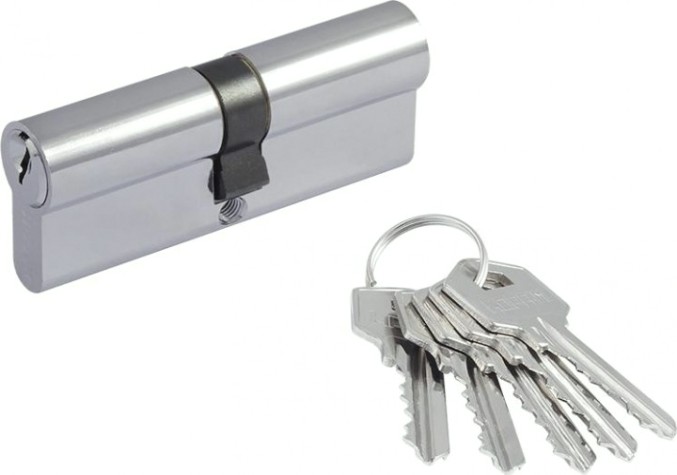 Личинка замка НОРА-М Л-80 (40-40) "Хром" [6637]