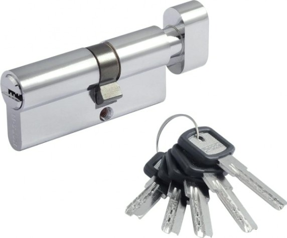 Личинка замка НОРА-М ЛПУВ-70 (40-30в) асимметр. с вертушкой "Хром" [12693]