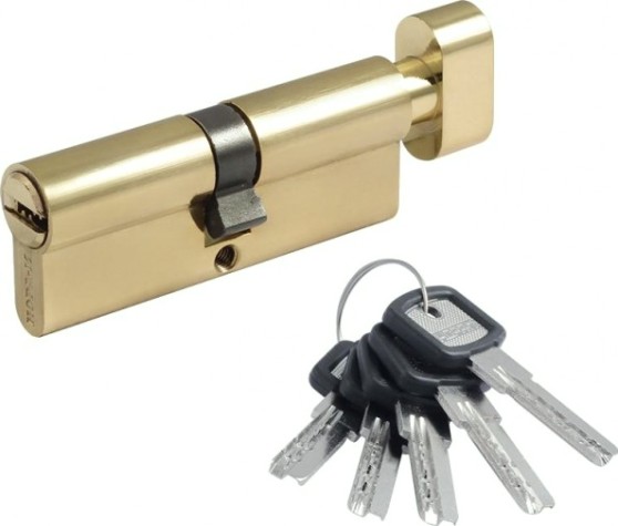 Личинка замка НОРА-М ЛПУВ-80 (40-40) с вертушкой "Золото" [5362]