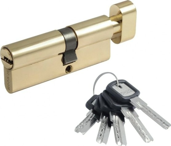 Личинка замка НОРА-М ЛПУВ-80 (45-35в) асимметр. с вертушкой "Золото" [12694]