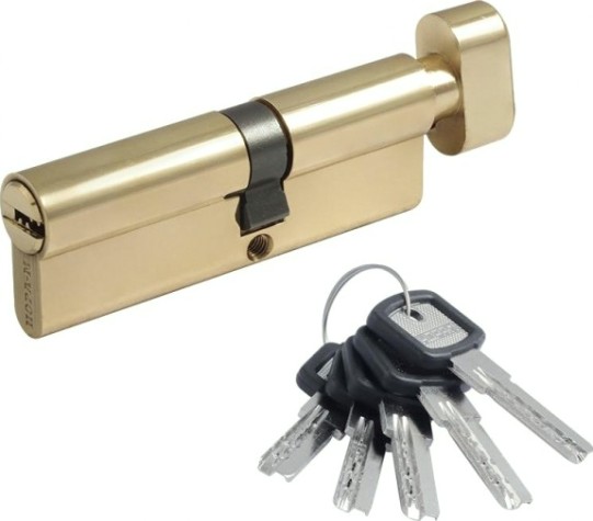 Личинка замка НОРА-М ЛПУВ-90 (50-40в) асимметр. с вертушкой "Золото" [12696]