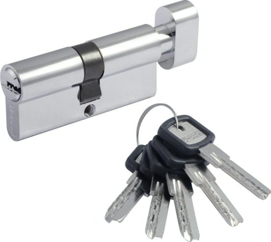 Личинка замка НОРА-М ЛПУВ.УК-70 (35-35) с вертушкой "Хром" [14869]