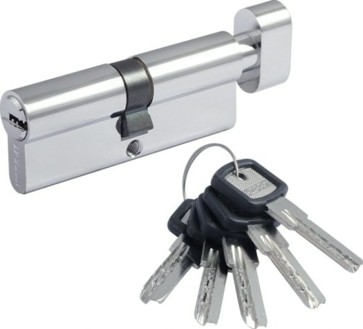 Личинка замка НОРА-М ЛПУВ.УК-80 (40-40) с вертушкой "Хром" [14871]