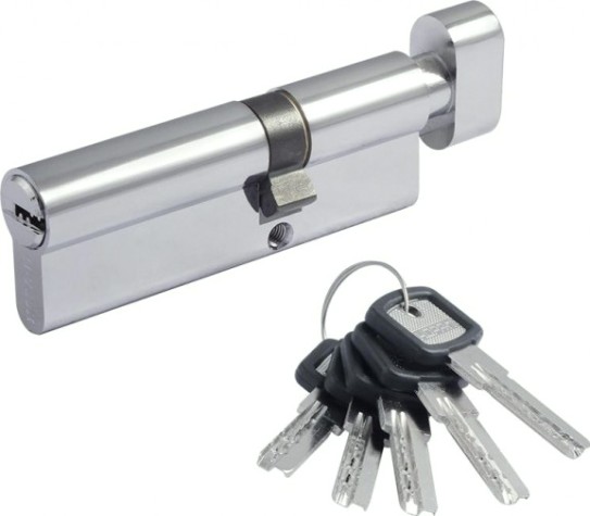 Личинка замка НОРА-М ЛПУВ.УК-90 (55-35в) асимметр. с вертушкой "Хром" [14875]