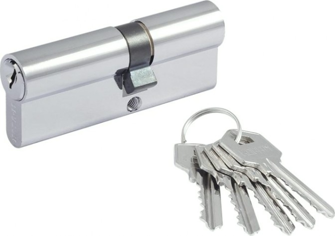 Личинка замка НОРА-М ЛУ-80 (45-35) ассиметр. "Хром" [12677]