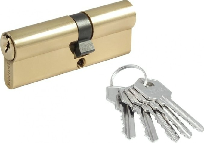 Личинка замка НОРА-М ЛУ-80 (45-35) ассиметр. "Латунь" [12676]