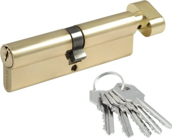 Личинка замка НОРА-М ЛУВ-100 (50-50) с вертушкой "Золото" [6660]