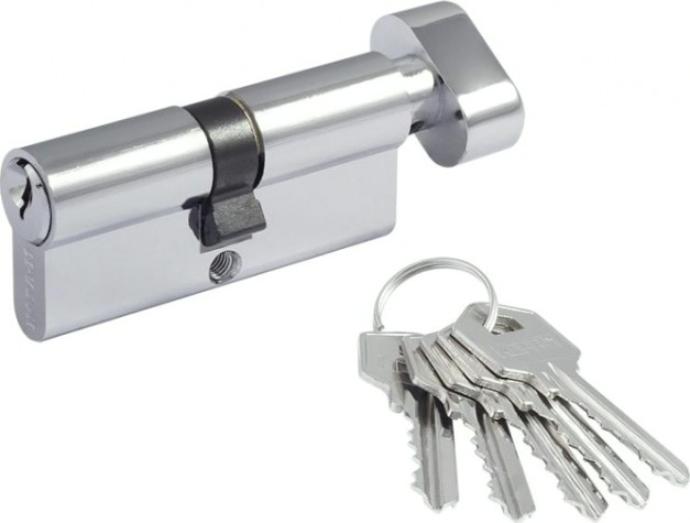 Личинка замка НОРА-М ЛУВ-60 (30-30) с вертушкой "Хром" [5333]