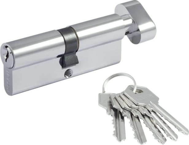 Личинка замка НОРА-М ЛУВ-70 (35-35) с вертушкой "Золото" [5337]