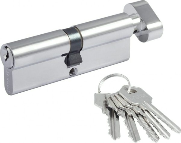 Личинка замка НОРА-М ЛУВ-80 (40-40) с вертушкой "Хром" [5341]