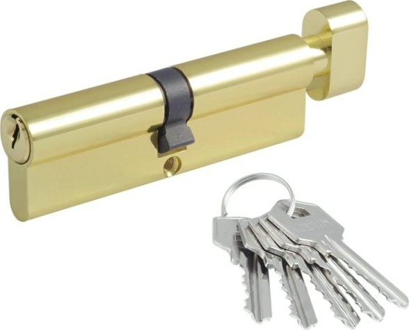 Личинка замка НОРА-М ЛУВ-90 (45-45) с вертушкой "Латунь" [6656]