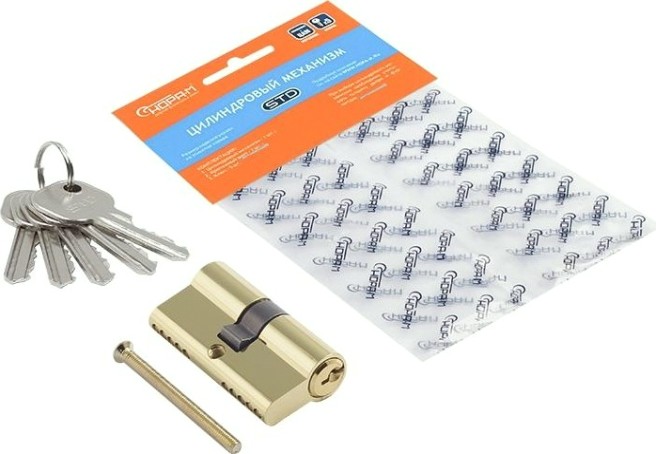 Личинка замка НОРА-М STD Al Л-60 (30-30) "Золото" [15200]