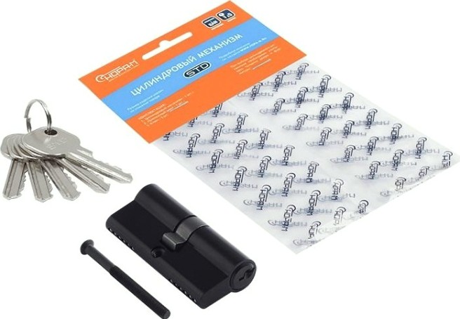 Личинка замка НОРА-М STD Al Л-70 (35-35) "Черная" [19035]