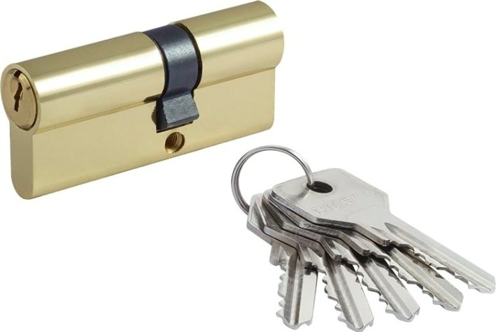 Личинка замка НОРА-М STD Al Л-70 (40-30) ассиметр. "Золото" [15321]
