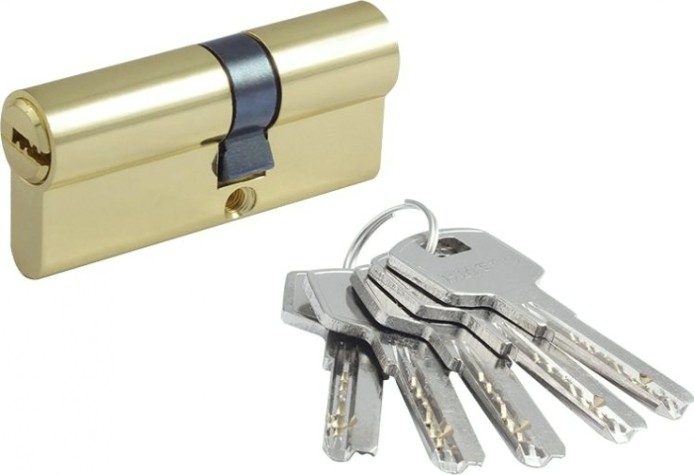 Личинка замка НОРА-М STD Al Л-70 (40-30) ассиметр. "Золото" [19040]