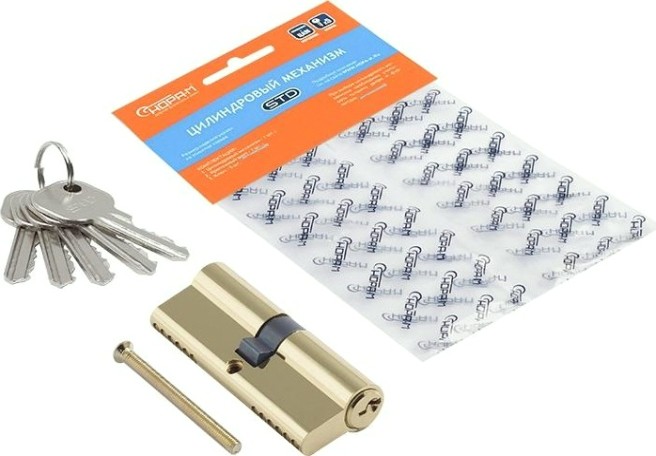 Личинка замка НОРА-М STD Al Л-80 (40-40) "Золото" [15276]