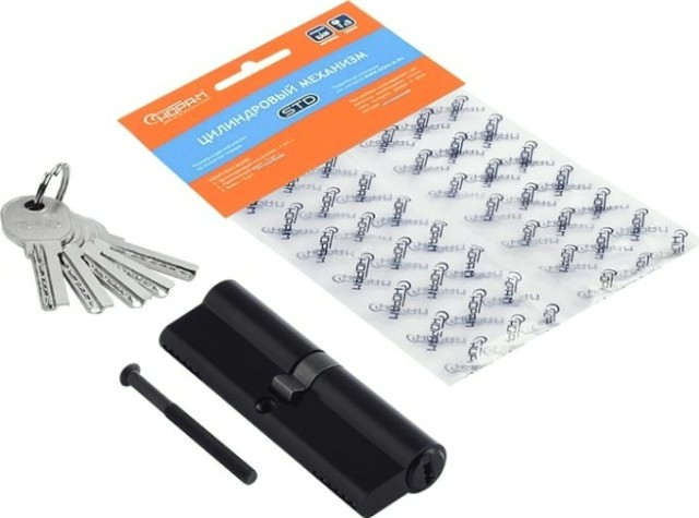 Личинка замка НОРА-М STD Al ЛП-100 (50-50) "Черная" [19063]