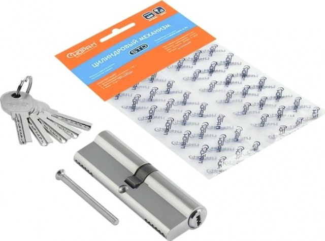 Личинка замка НОРА-М STD Al ЛП-100 (50-50) "Хром" [19062]