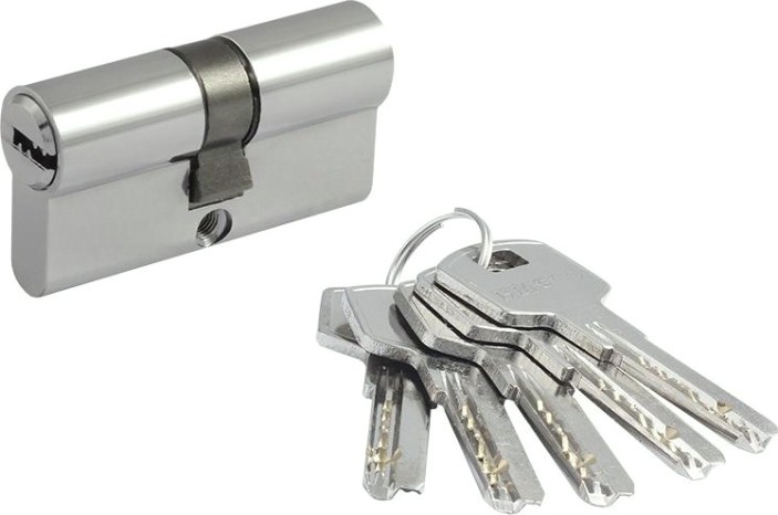 Личинка замка НОРА-М STD Al ЛП-60 (30-30) "Хром" [16599]