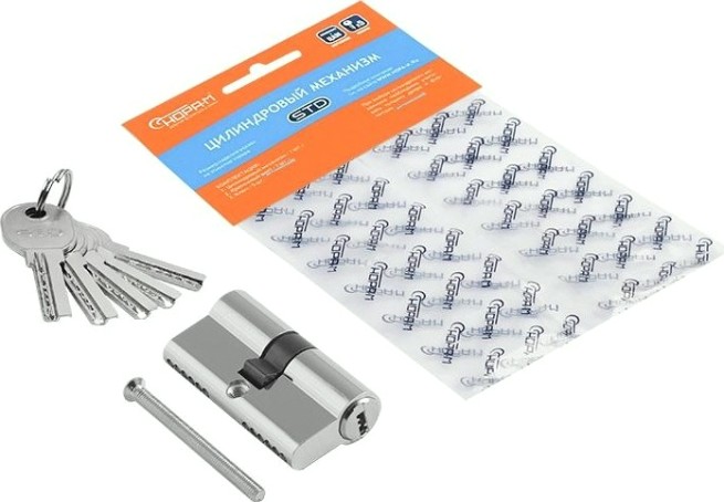 Личинка замка НОРА-М STD Al ЛП-60 (30-30) "Хром" [16599]