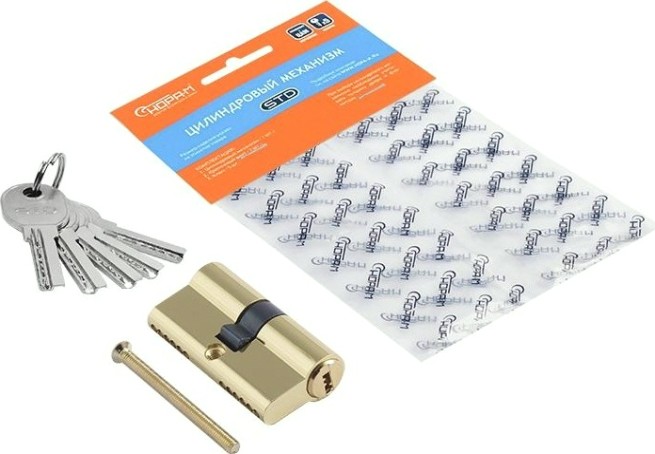 Личинка замка НОРА-М STD Al ЛП-60 (30-30) "Золото" [16598]