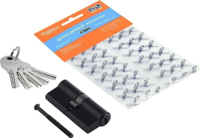 Личинка замка НОРА-М STD Al ЛП-70 (35-35) "Черная" [19039]