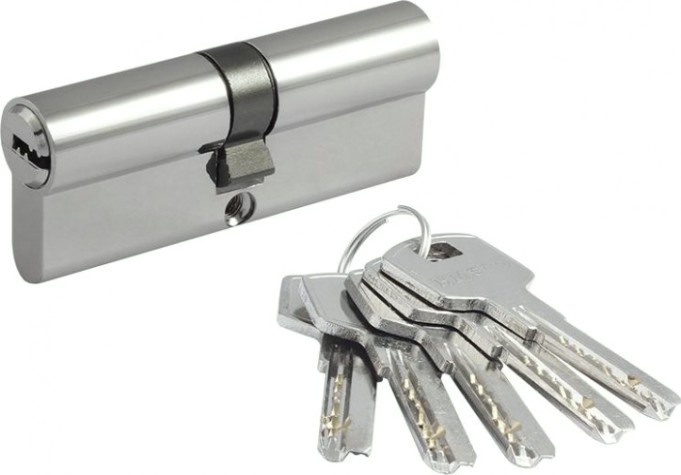 Личинка замка НОРА-М STD Al ЛП-80 (40-40) "Хром" [15539]