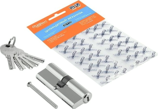 Личинка замка НОРА-М STD Al ЛП-80 (40-40) "Хром" [15539]