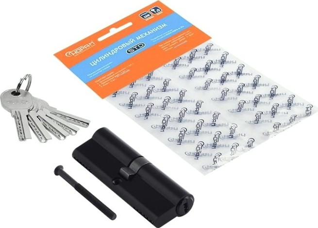 Личинка замка НОРА-М STD Al ЛП-90 (45-45) "Черная" [19050]