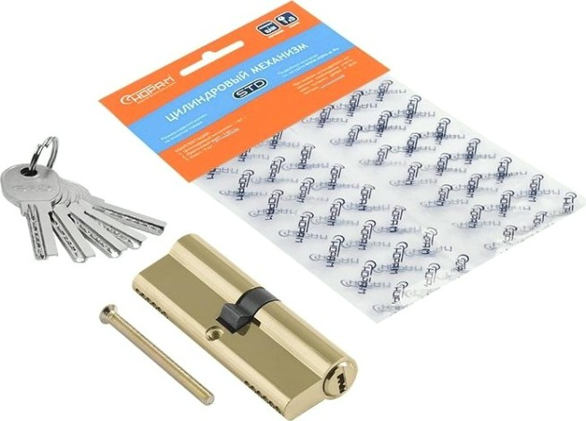 Личинка замка НОРА-М STD Al ЛП-90 (45-45) "Золото" [19048]