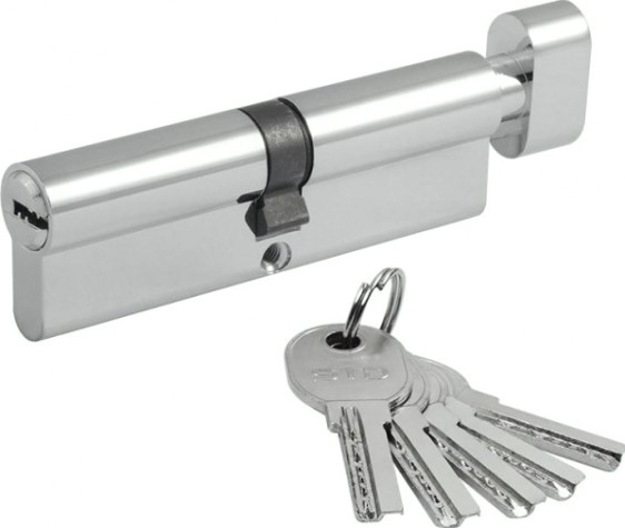 Личинка замка НОРА-М STD Al ЛПВ-100 (50-50) с вертушкой "Хром" [19081]